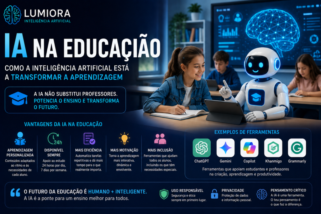 IA na Educação: Como a Inteligência Artificial Está a Transformar a Aprendizagem.