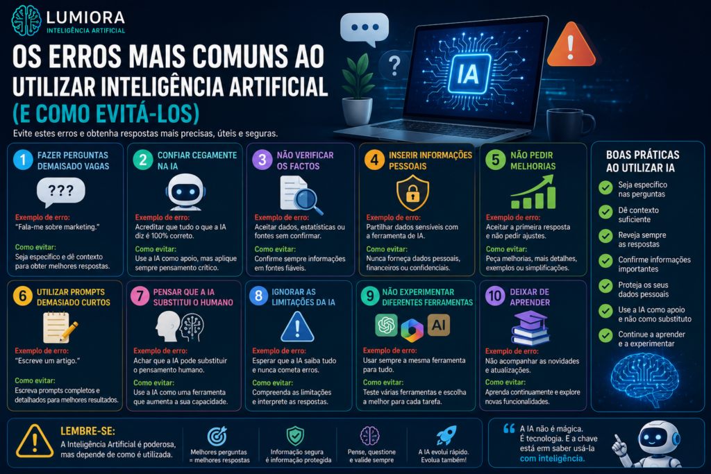 Os erros mais comuns ao utilizar Inteligência Artificial (e como evitá-los)