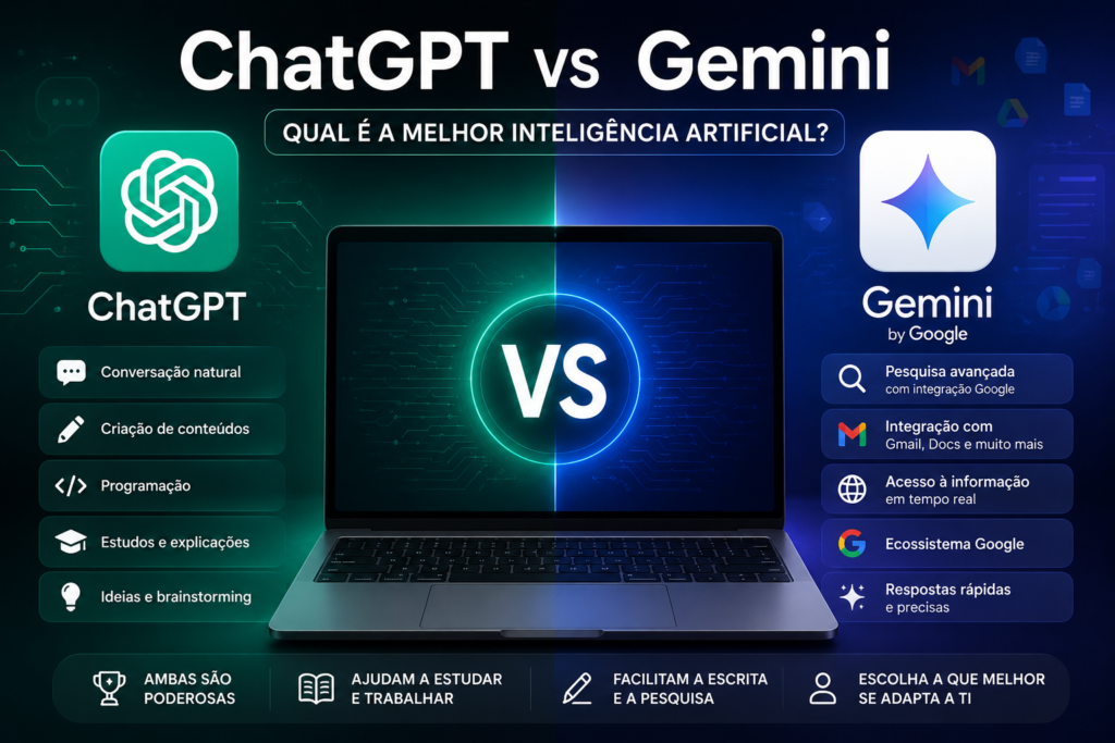 ChatGPT vs Gemini: Qual é a melhor Inteligência Artificial?